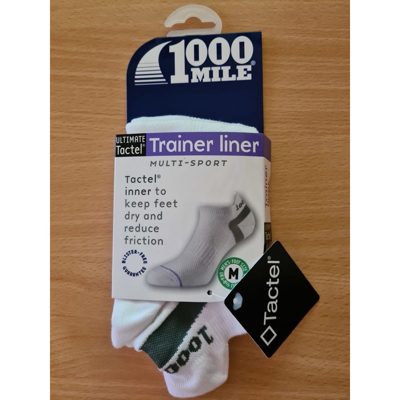 1000 Mile Trainer Liner Socks (white) M, L, XL  Mens