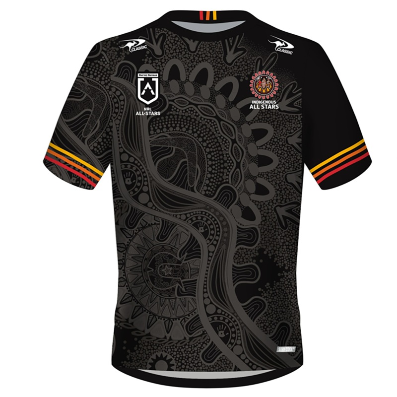 2024 Indigenous All Stars Training T-shirt Black | NRL | The Rugby Shop
