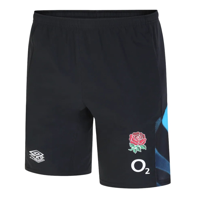 England Rugby Gym Shorts – Black | The Rugby Shop