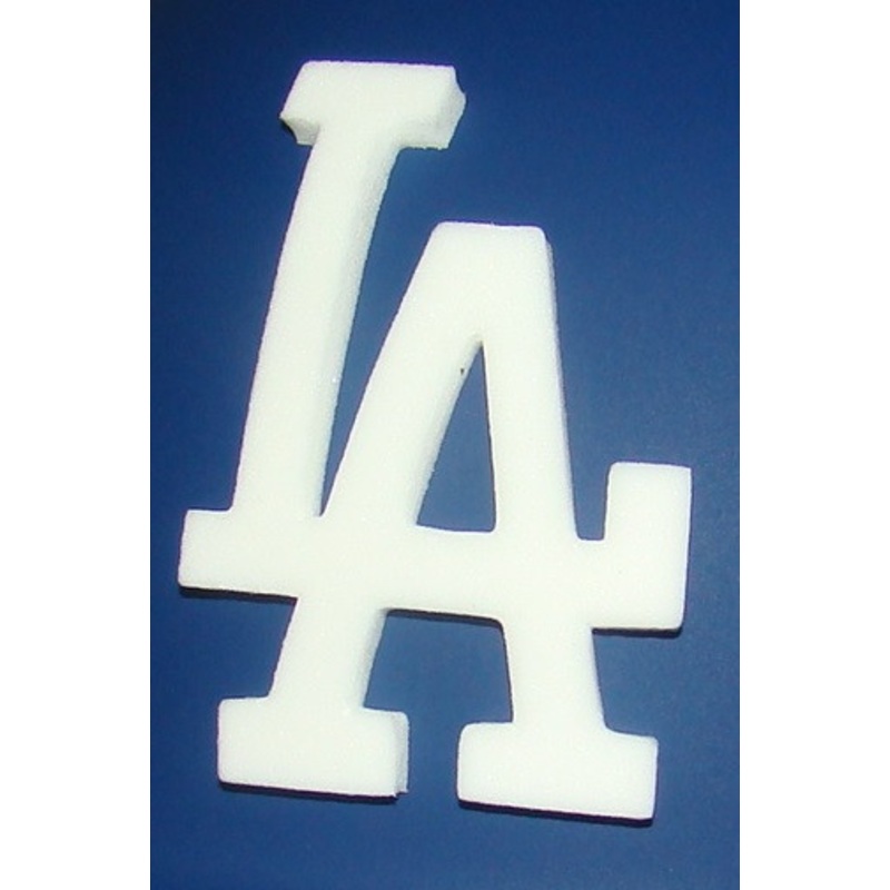 Los Angeles Dodgers Raised 3D LA Printed Foam Full Size Batting Helmet Logo Decal