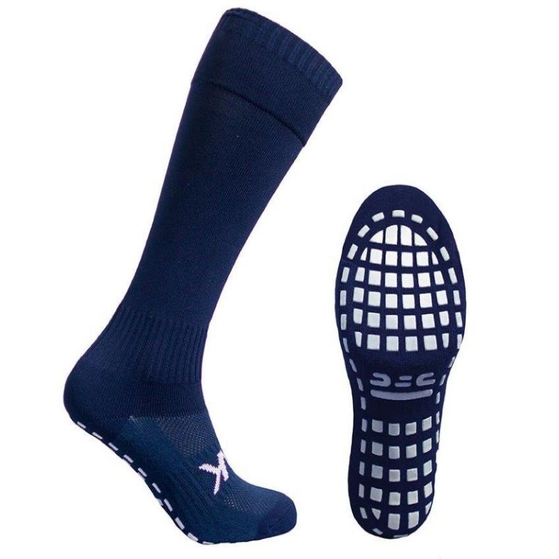 ATAK SHOX Full Length Grip Socks Navy Blue