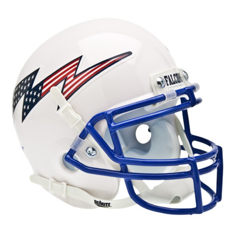 Air Force Falcons Alternate White Lightning Mini Helmet