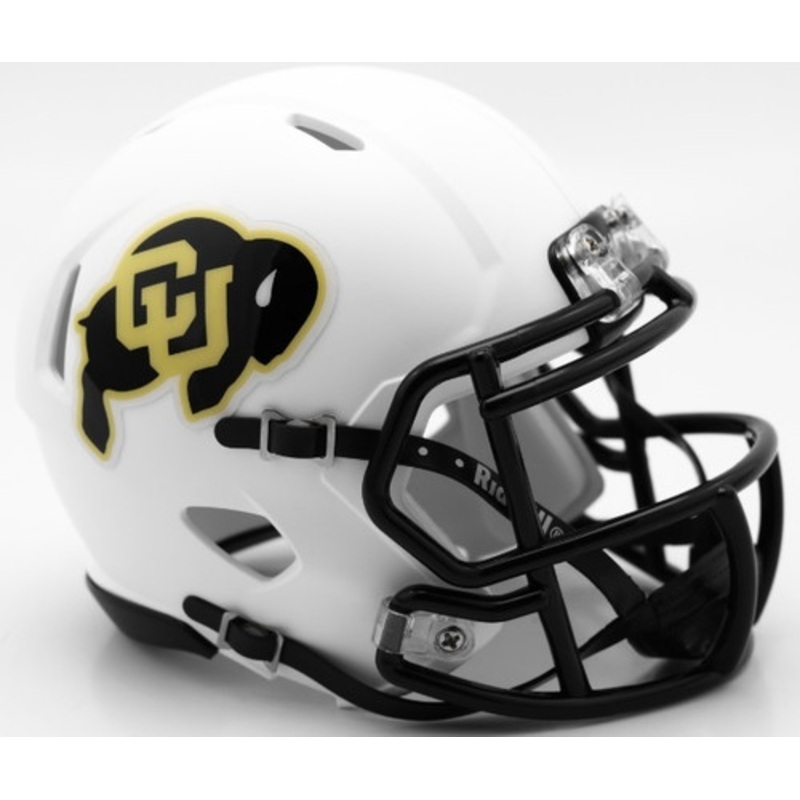 Colorado Buffaloes Alternate Matte White Revolution SPEED Mini Helmet