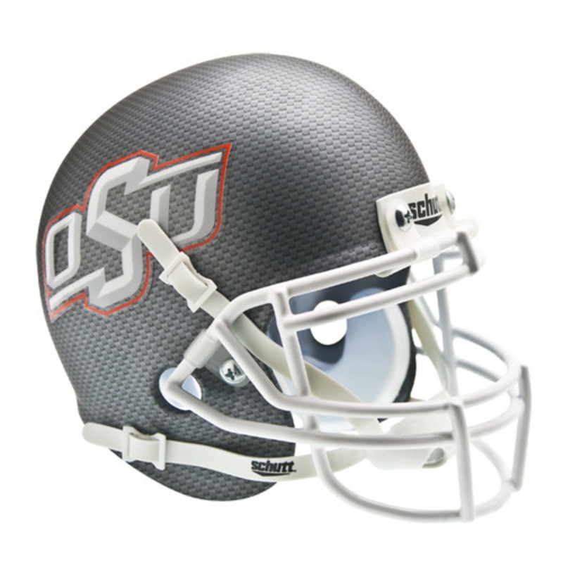 Oklahoma State Cowboys Carbon Fiber Schutt Mini Authentic Helmet