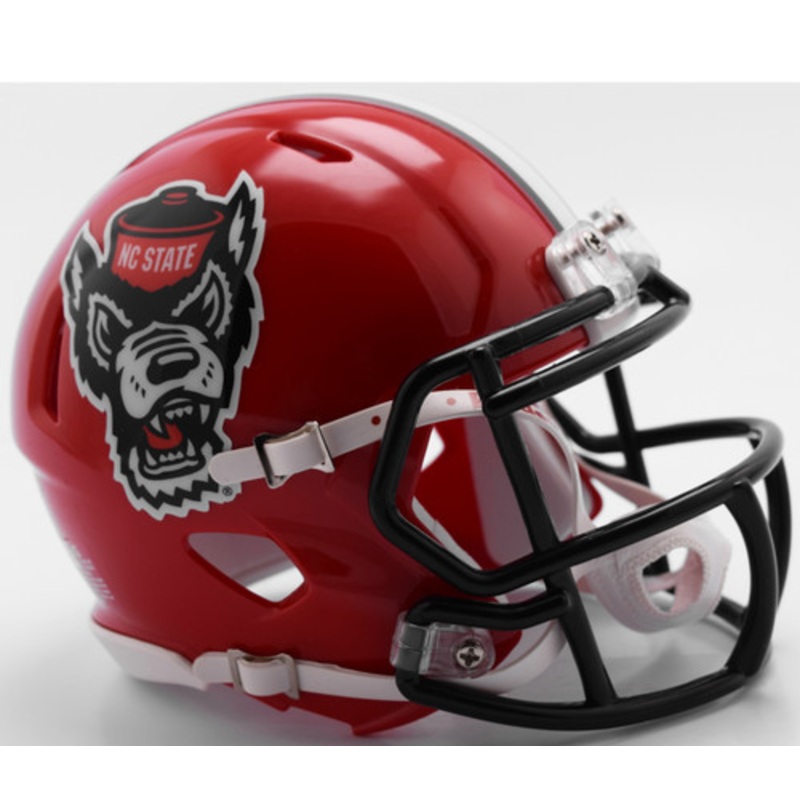 North Carolina State Wolfpack 2018 Alternate Red Tuffy NCAA Riddell SPEED Mini Helmet