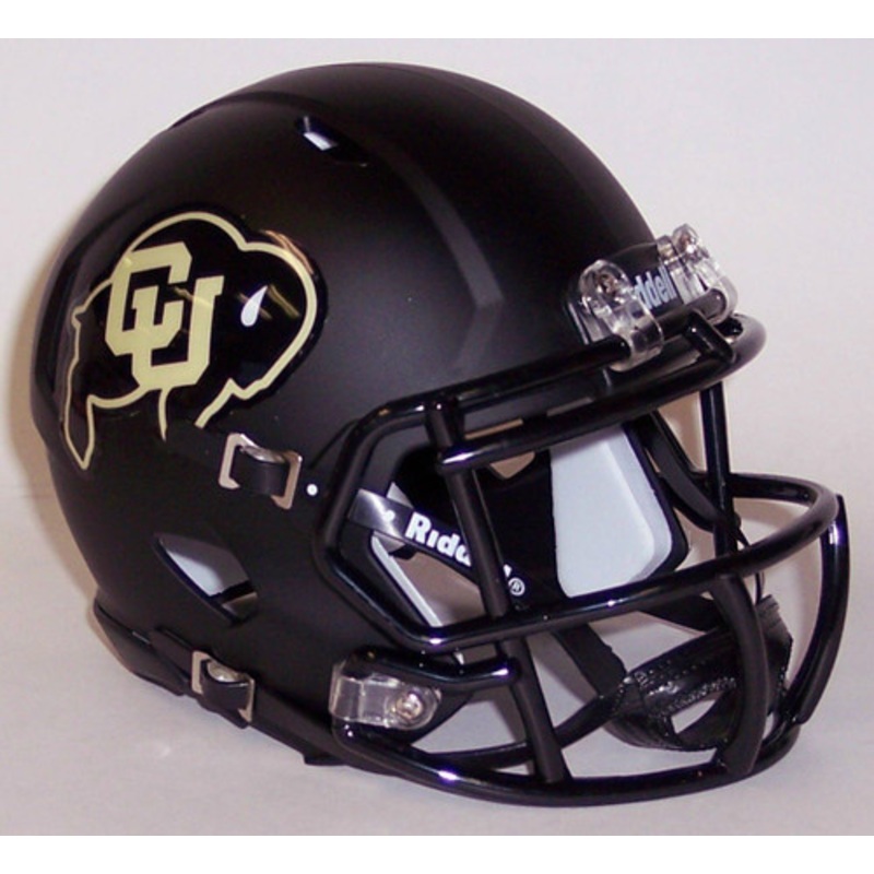 Colorado Buffaloes Alternate Matte Black Revolution SPEED Mini Helmet