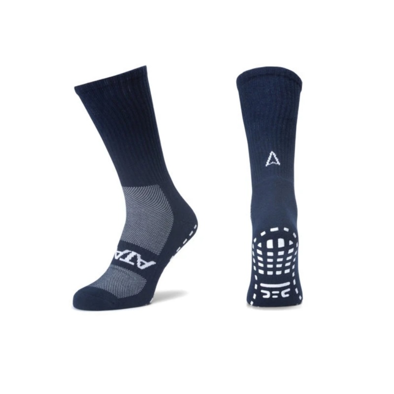 ATAK SHOX Mid-Leg Grip Socks Navy Blue