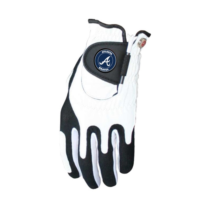 Zero Friction MLB Atlanta Braves White Golf Glove, Left Hand