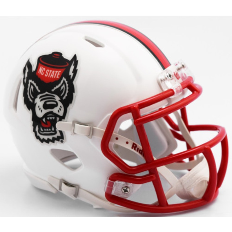 North Carolina State Wolfpack Alternate White Tuffy NCAA Riddell SPEED Mini Helmet