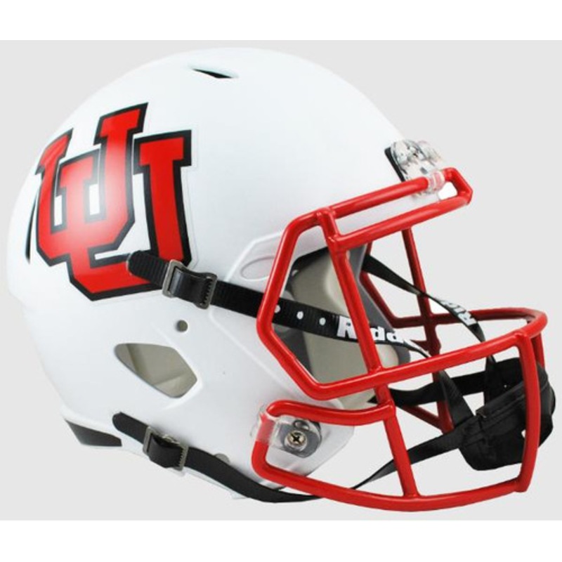 Utah Utes Alternate White SPEED Riddell Full Size Replica Helmet