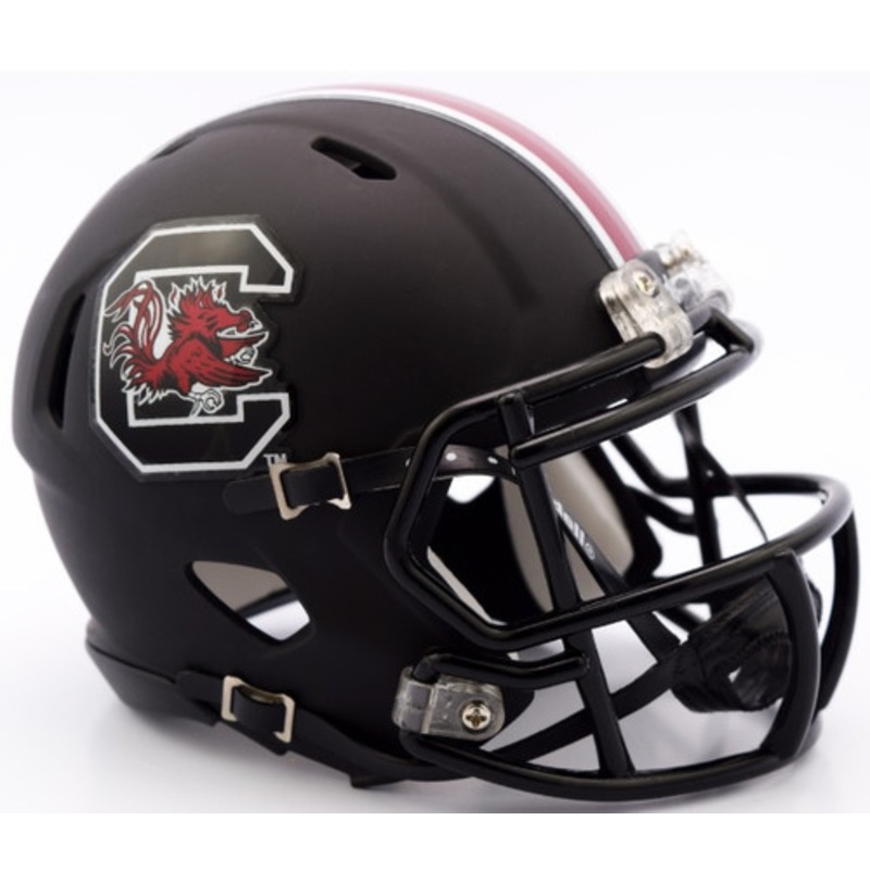 South Carolina Gamecocks Matte Black Revolution SPEED Mini Helmet