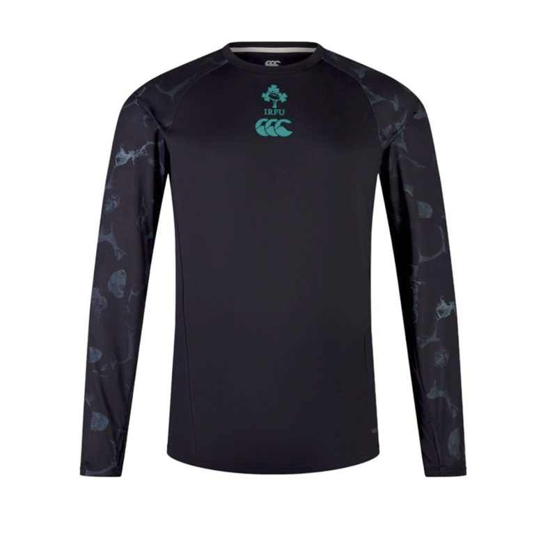 2024/25 Ireland Mens Superlight LS Training T-Shirt Black | The Rugby Shop