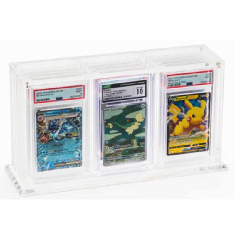 12-Graded Card Slab Heavy Duty Acrylic Vertical Holder for Graded Cards