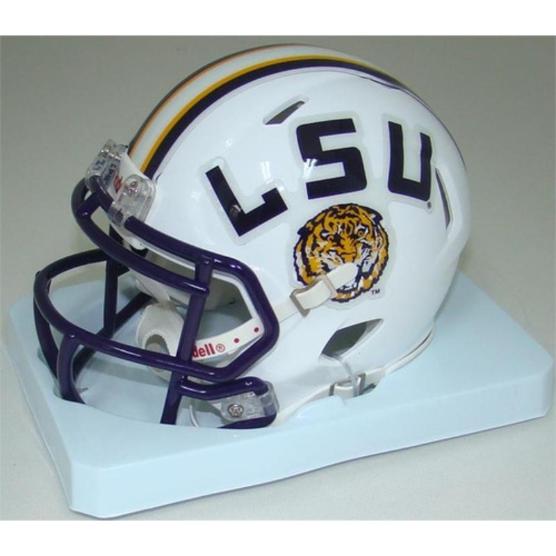 LSU Tigers Alternate White NCAA Revolution SPEED Mini Helmet