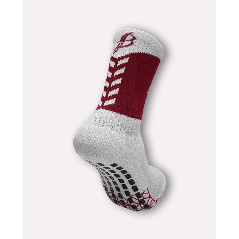 Bourke Miniz Anti-Slip GAA Midi Socks Maroon / White (Kids / Adults)