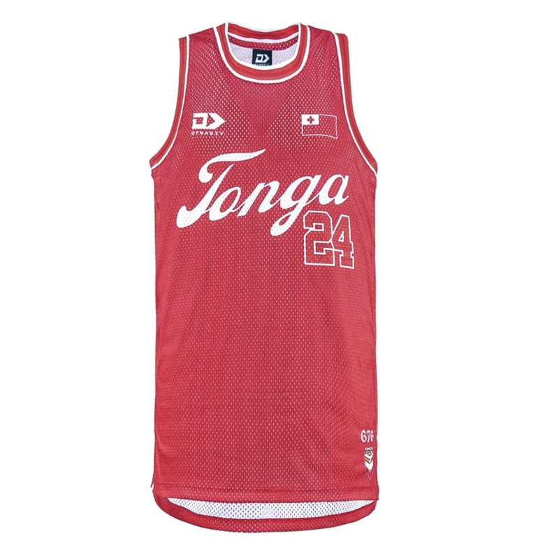 2024 Tonga Rugby League Mens Basketball Singlet | The Rugby Shop