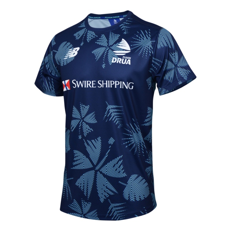 Fiji Drua 2024 Training T-shirt Blue| Super Rugby | The Rugby Shop