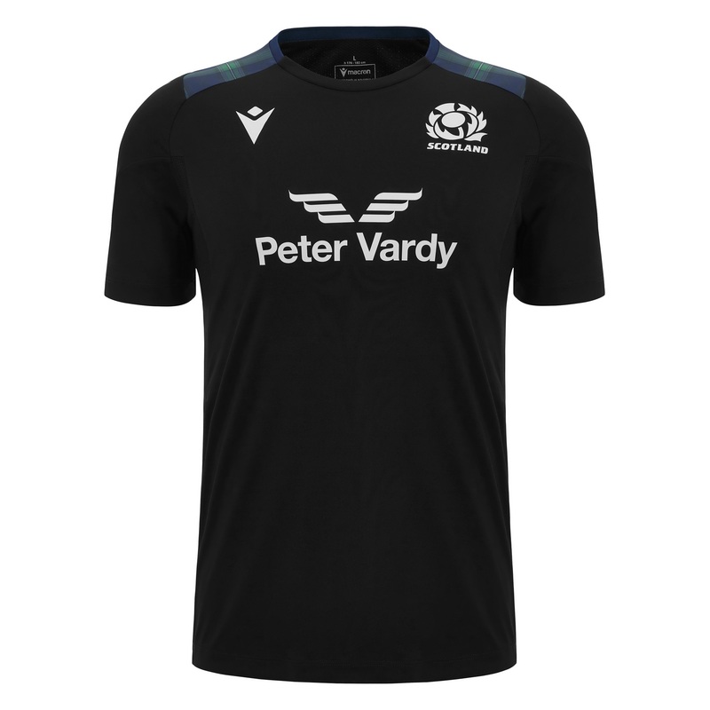 Scotland Rugby Training T-shirt black 23/24 | The Rugby Shop