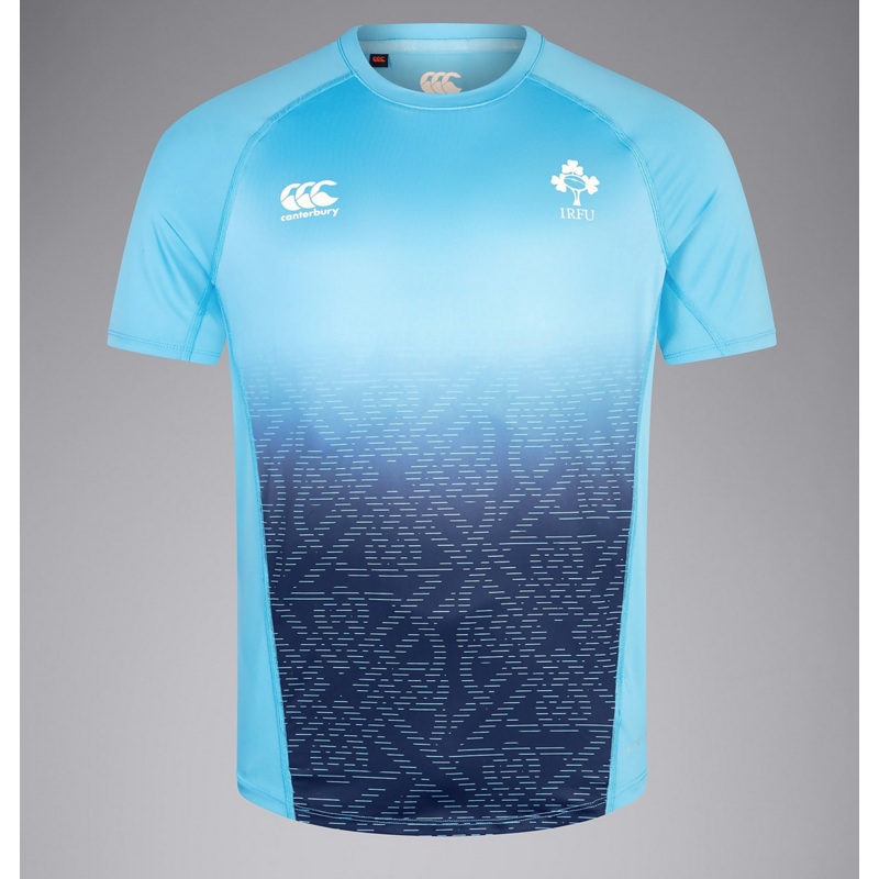 23/24 Ireland Rugby Superlight Training T-shirt – BLUE | The Rugby Shop