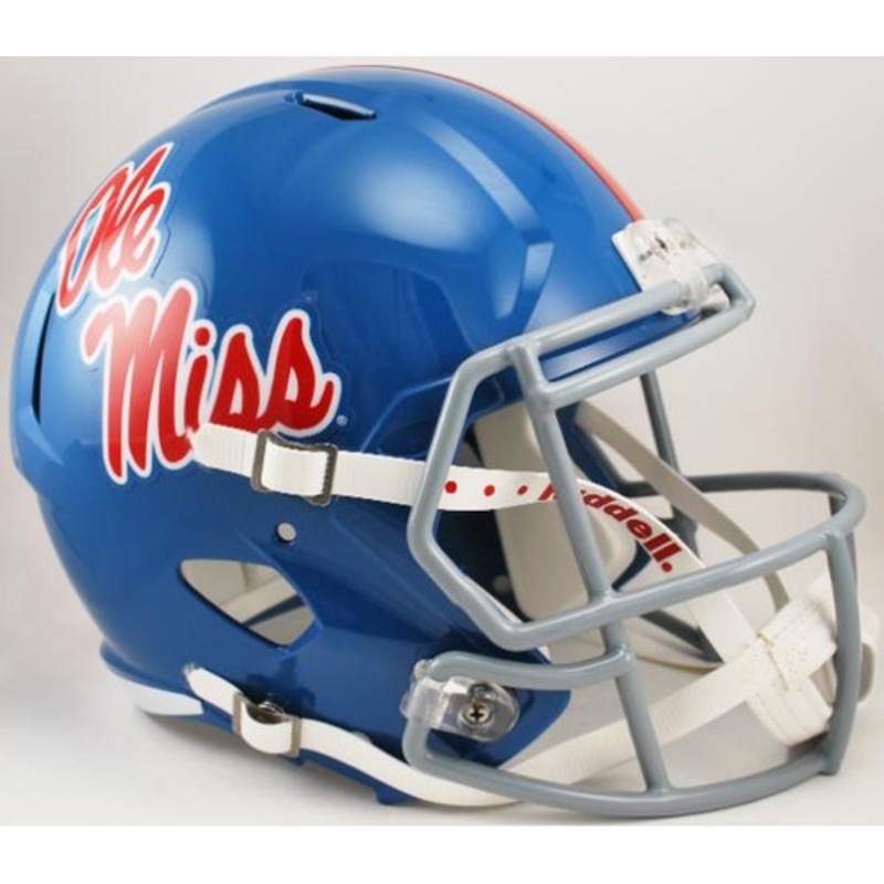 Mississippi (Ole Miss) Rebels Alternate Royal Blue SPEED Riddell Full Size Replica Helmet