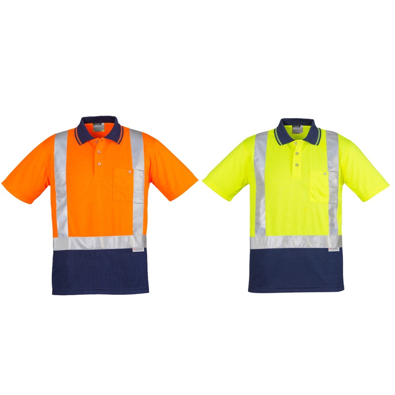 ZH233-Syzmik Hi Vis Spliced Polo – Short Sleeve Shoulder Taped
