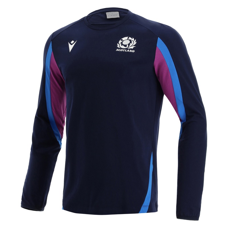 Scotland Rugby Official Long Sleeve CottonPoly T-shirt | The Rugby Shop