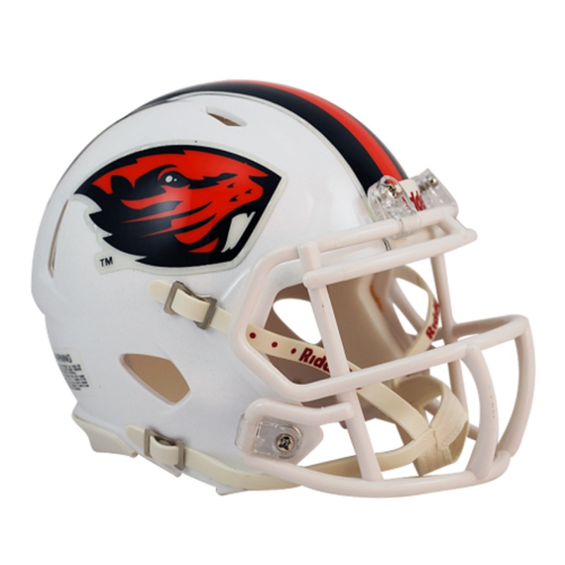Oregon State Beavers White NCAA Revolution SPEED Mini Helmet