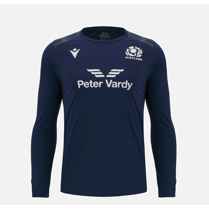 Scotland Rugby Long Sleeve T-shirt Navy 23/24 | The Rugby Shop