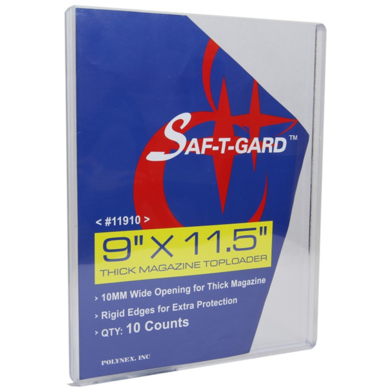 10 Magazine Top-Loaders 9 x 11.5 inches – 10mm Super Extra Wide