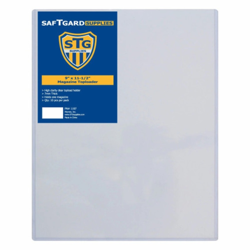 10 Magazine Top-Loaders 9 x 11.5 inches – 7mm Extra Wide