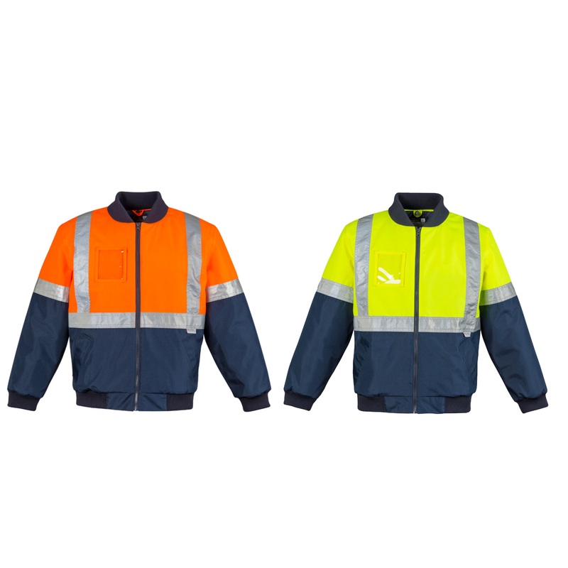 ZJ351 Syzmik Mens Hi Vis Quilted Flying Work Jacket
