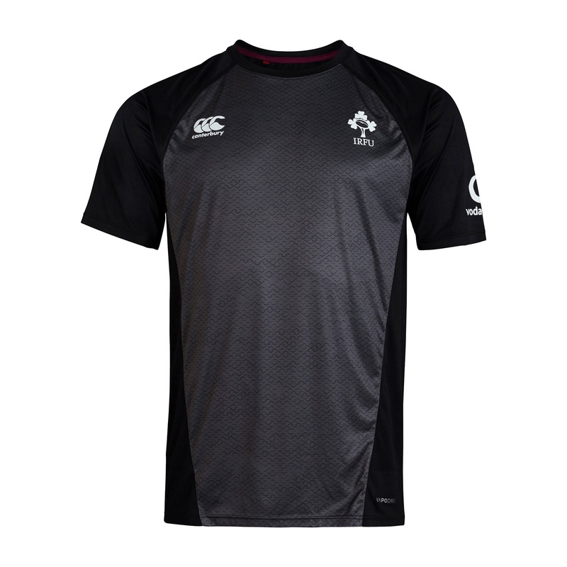 Canterbury Ireland Rugby Eco 21/22 Poly T-Shirt Black | The Rugby Shop