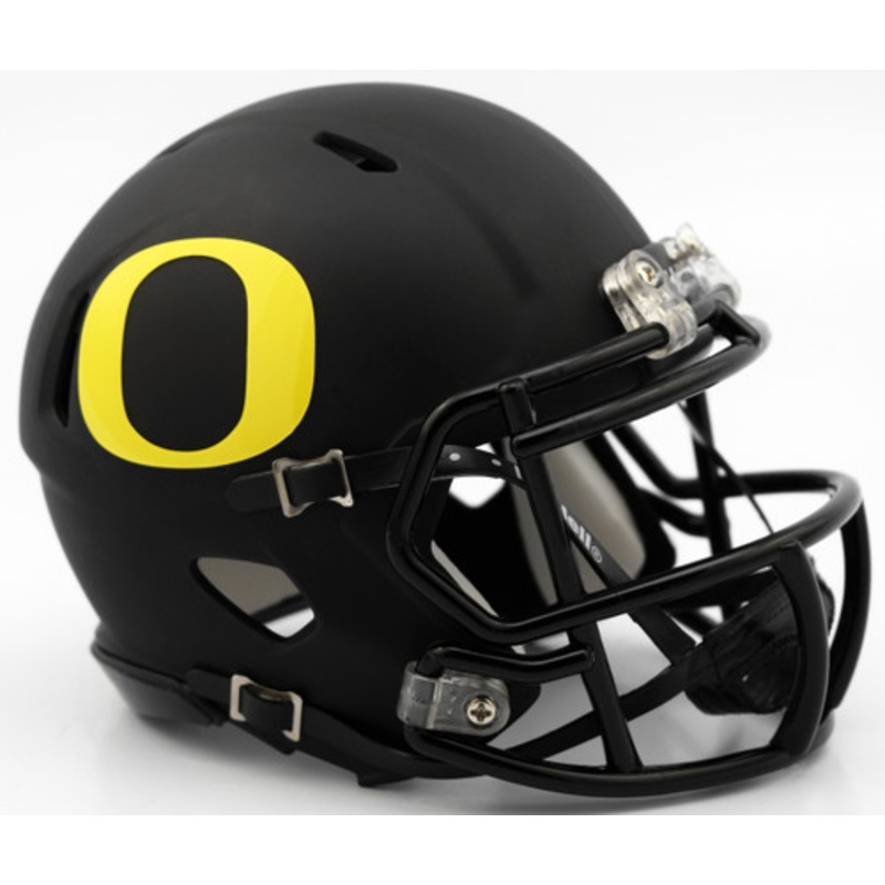 Oregon Ducks Matte Black NCAA Riddell Speed Mini Helmet