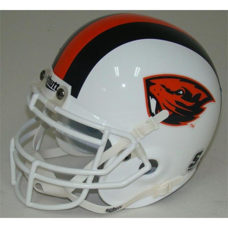 Oregon State Beavers White Schutt Mini Authentic Helmet