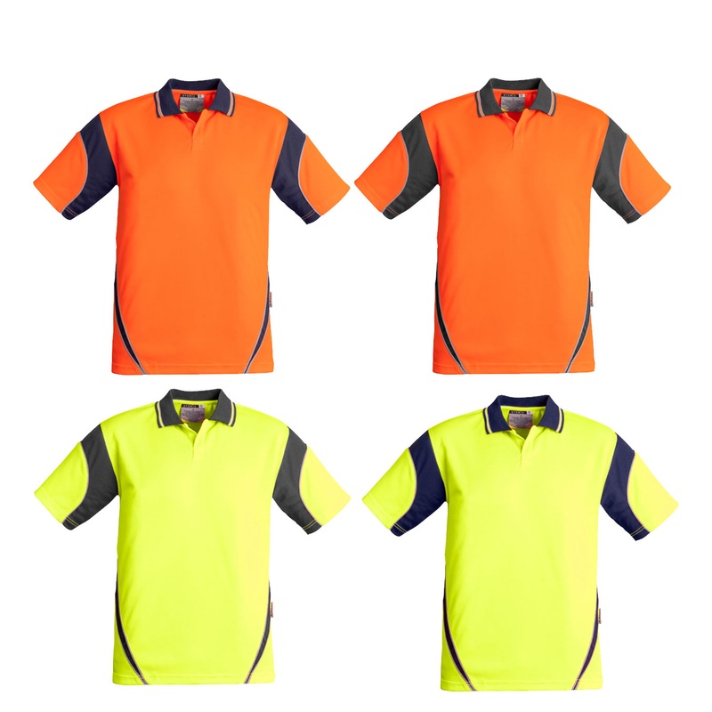 ZH248-Syzmik Mens Hi Vis Aztec Polo – Short Sleeve