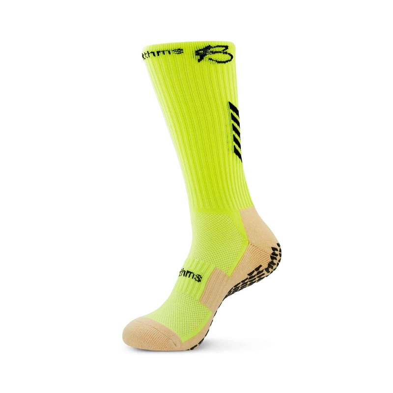 botthms Neon Yellow Grip Socks | The Rugby Shop