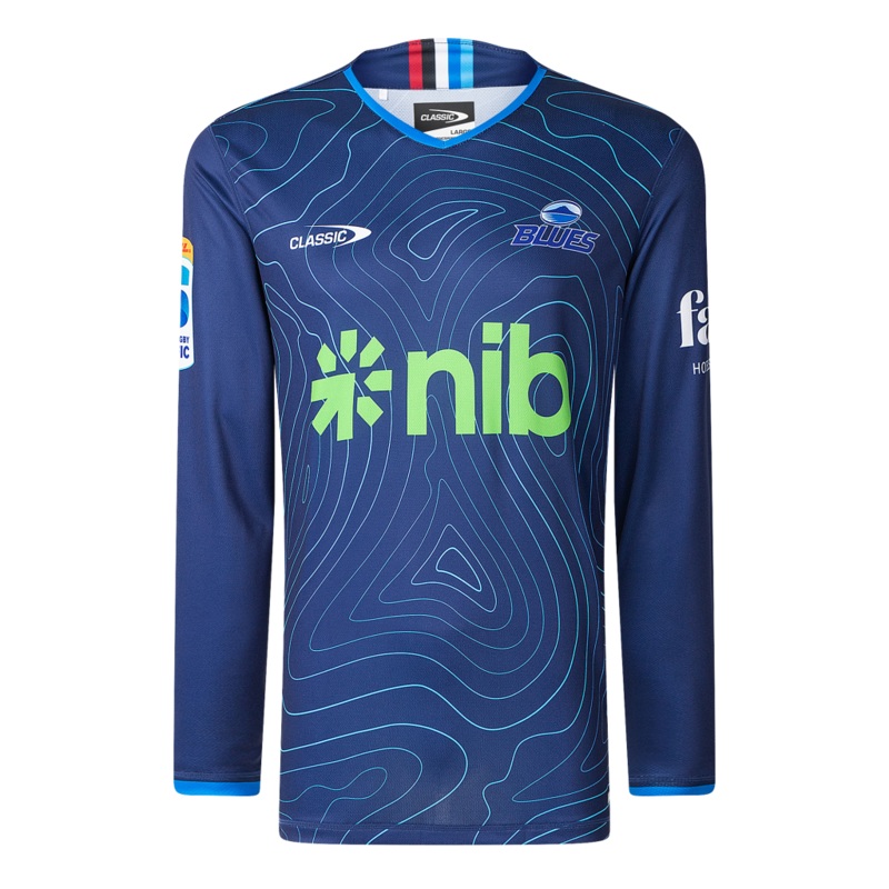 Auckland Blues 2025 Mens Long Sleeve Training T-shirt | The Rugby Shop