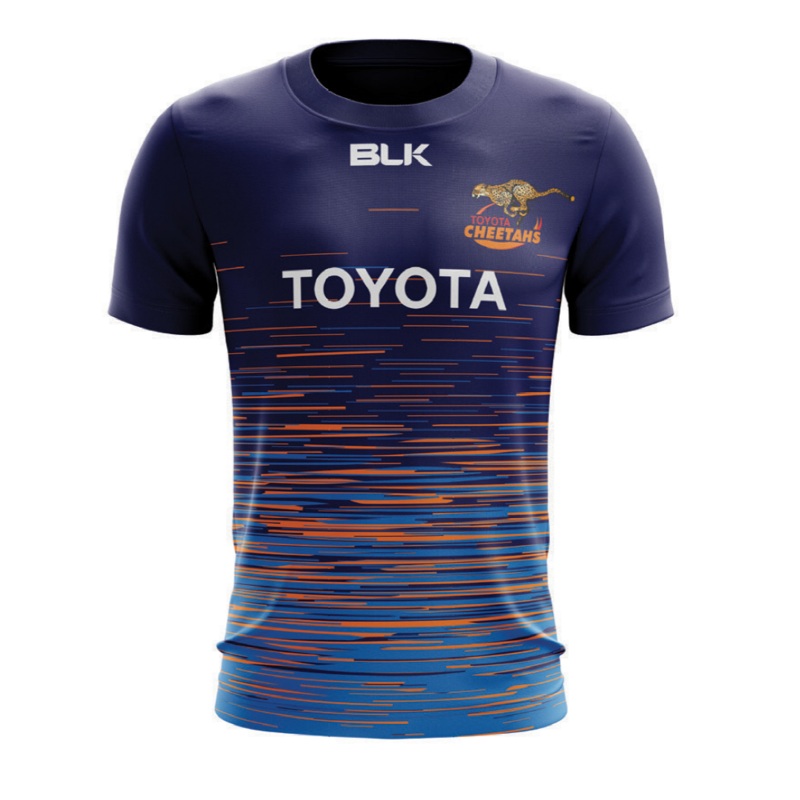 Toyota Cheetahs Training T-Shirt – Navy/Tri-line | The Rugby Shop