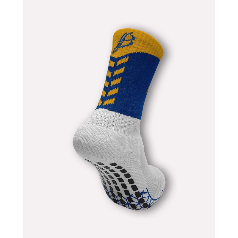 Bourke Miniz Anti-Slip GAA Midi Socks Royal/Amber (Kids / Adults)