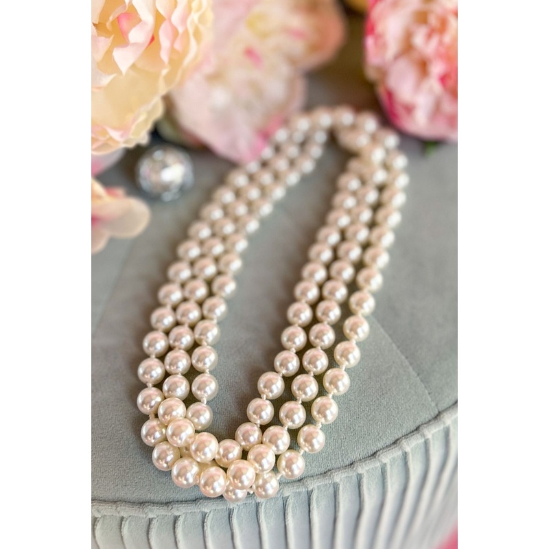 Pearl 12 MM Layered Necklace