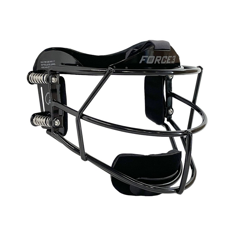 Force3 Fastpitch Fielder Defender Facemask BLACK ADULT
