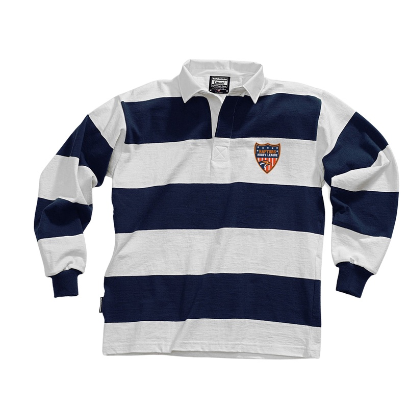 Raptors RL Casual Weight Stripe Jersey White/Navy X-Small