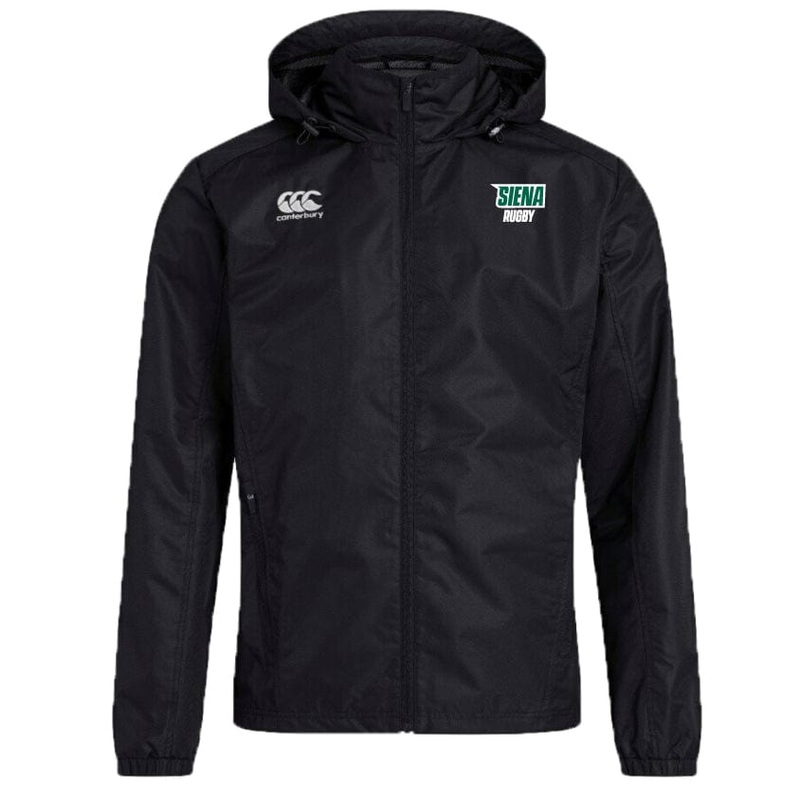 Siena College Club Vaposhield Full Zip Rain Jacket by Canterbury XS Black