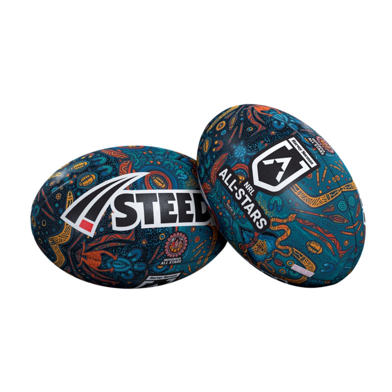 Steeden Indigenous All Stars Supporter Rugby League Ball NA 11 inch