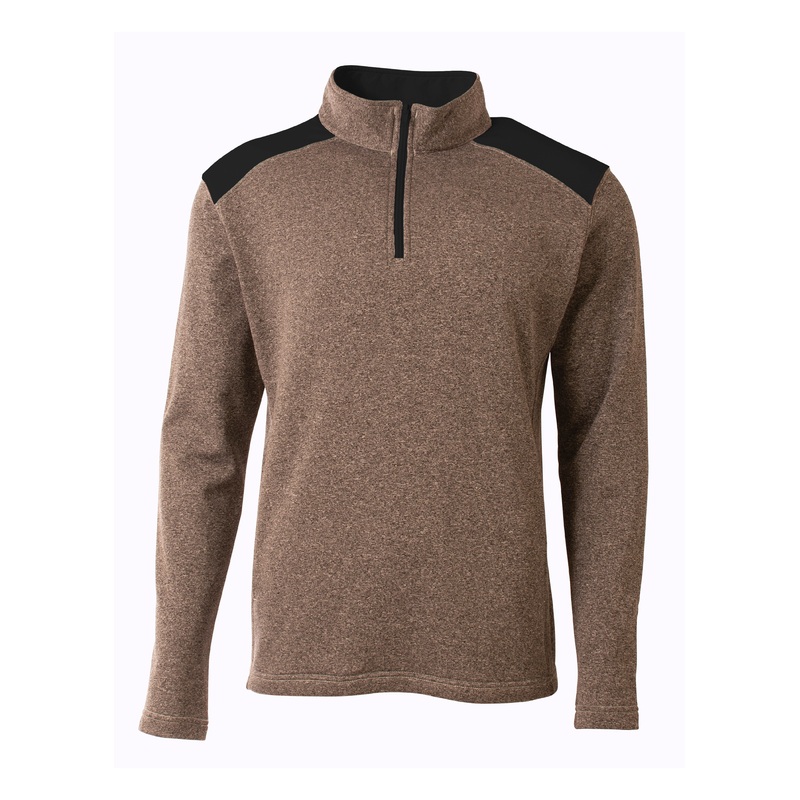 A4 Youth Tourney Fleece Quarter Zip HEATHER / SCARLET S