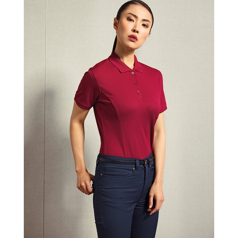 Women’s Coolchecker Plus Pique Polo with CoolPlus Black XS