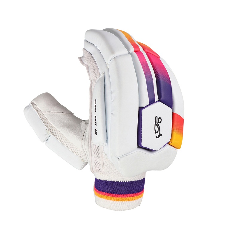Kookaburra Aura Pro 4.0 Cricket Batting Gloves White Jnr LH