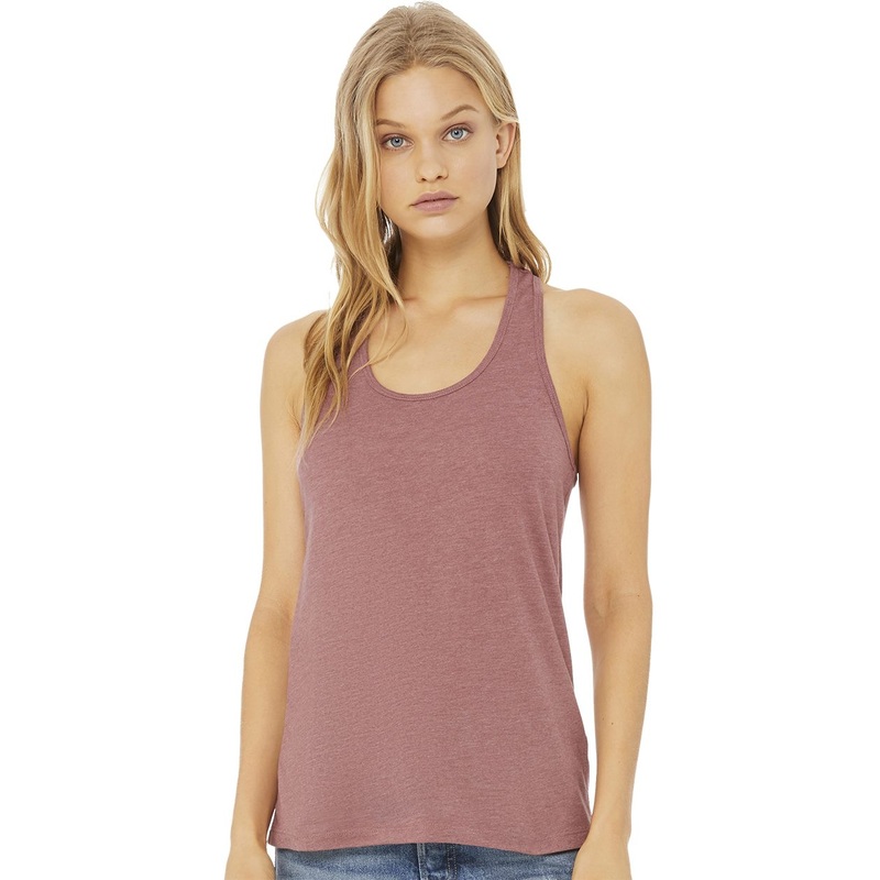 BELLA + CANVAS  Women’s Jersey Racerback Tank. BC6008 Heather Mauve S