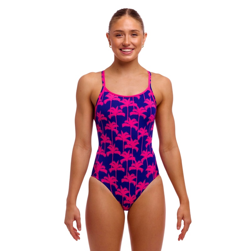 Funkita Womens Diamond Swim Secure One Piece – Pinky Palms 10