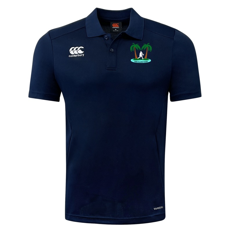 Twin Island Rugby Club Dry Polo by Canterbury XS Black
